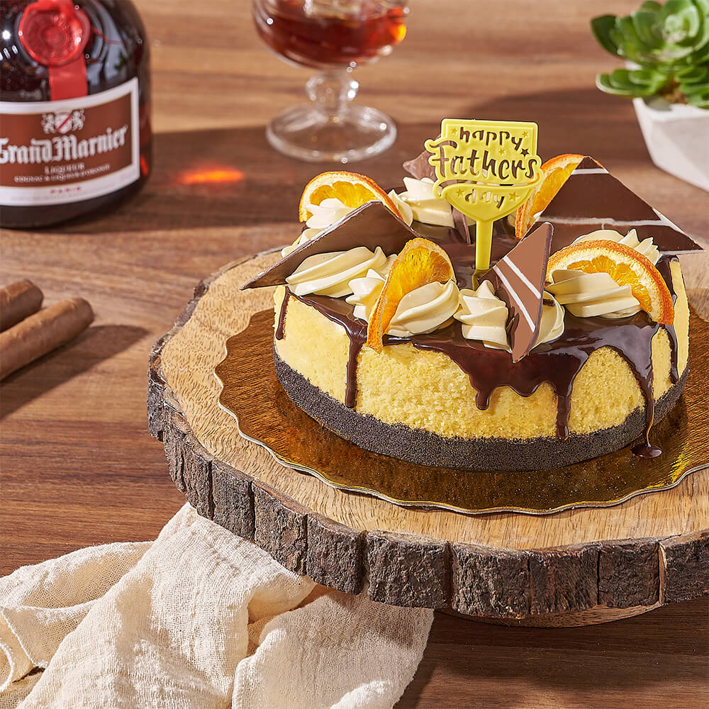 Grand Marnier Cheesecake for Father's Day – how the gift is presented