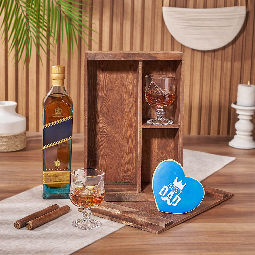 Father’s Day Spirits &amp; Cookie Box, liquor gift, liquor, cookie gift, cookie, cigar gift, cigar, fathers day gift, fathers day, Vancouver delivery