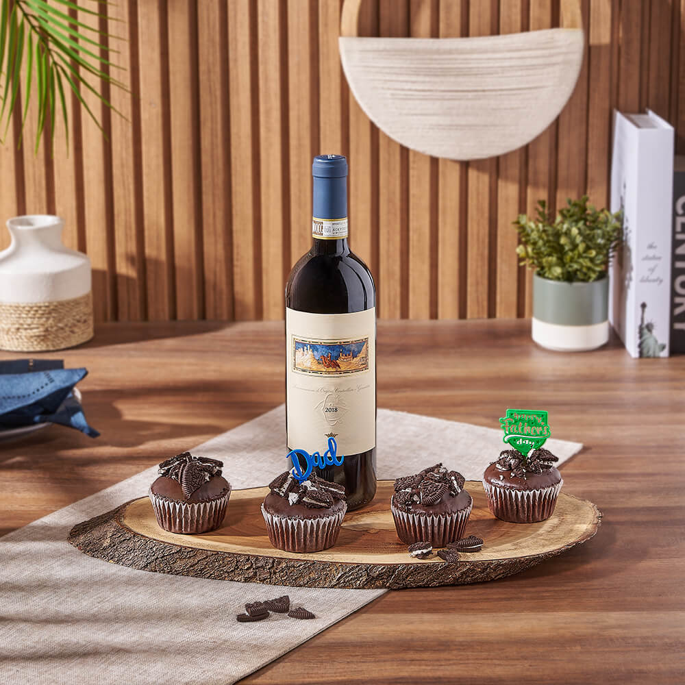 Father’s Day Wine &amp; Cupcake Gift, wine gift, wine, cupcake gift, cupcake, fathers day gift, fathers day, Vancouver delivery