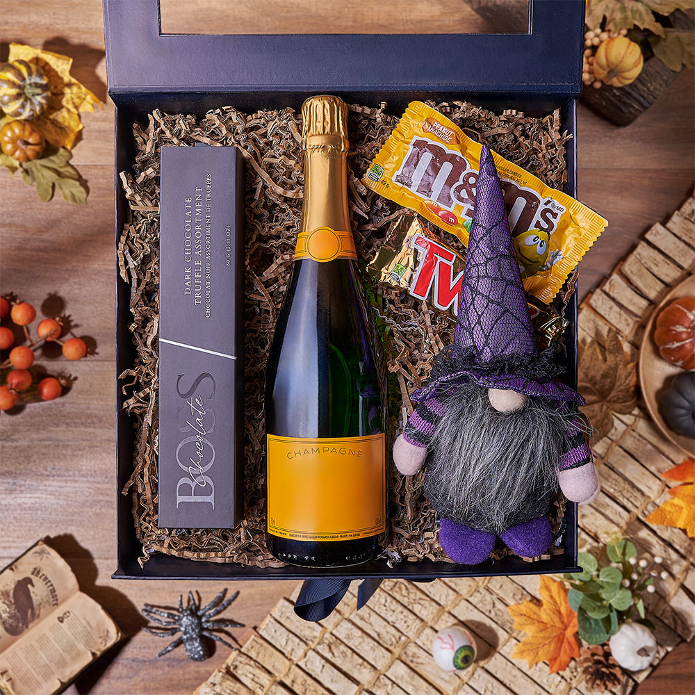 Sparkling Wine Halloween Gift Box – how the gift is presented