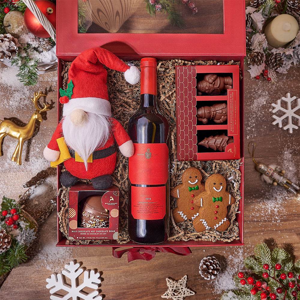 Gingerbread Man & Wine Gift Set, Vancouver – how the gift is presented