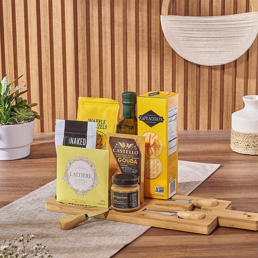Gourmet Cheese &amp; Cracker Gift Set, cheese gift, cheese, cheese board gift, cheese board, Vancouver  delivery