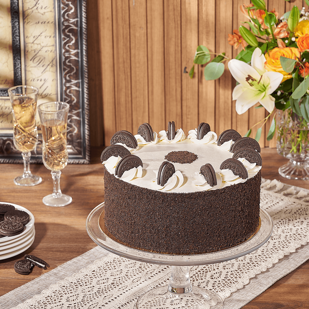 Oreo Cookie Crumble Cake – how the gift is presented