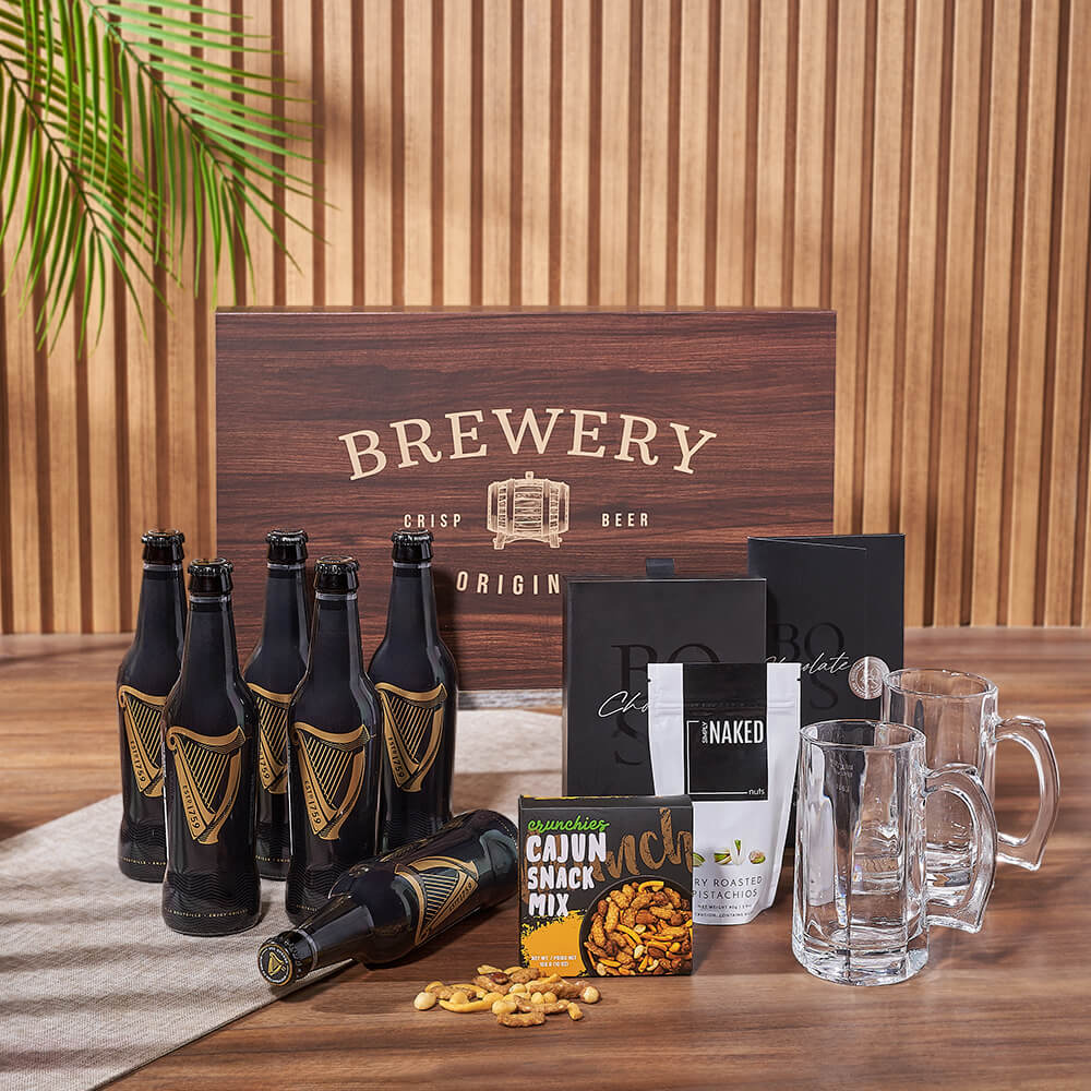 Chocolate Truffles with Beer Gift Basket – how the gift is presented