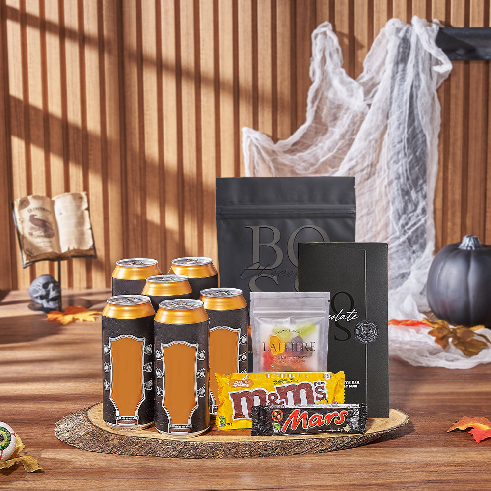 Halloween Popcorn &amp; Craft Beer Gift, craft beer gift, craft beer, beer gift, beer, halloween gift, halloween, Vancouver delivery