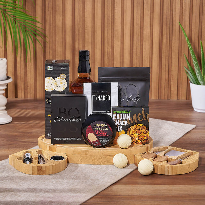 Hole in One Gourmet Gift Set, liquor gift, liquor, cookie gift, cookies, chocolate gift, chocolate, Vancouver delivery