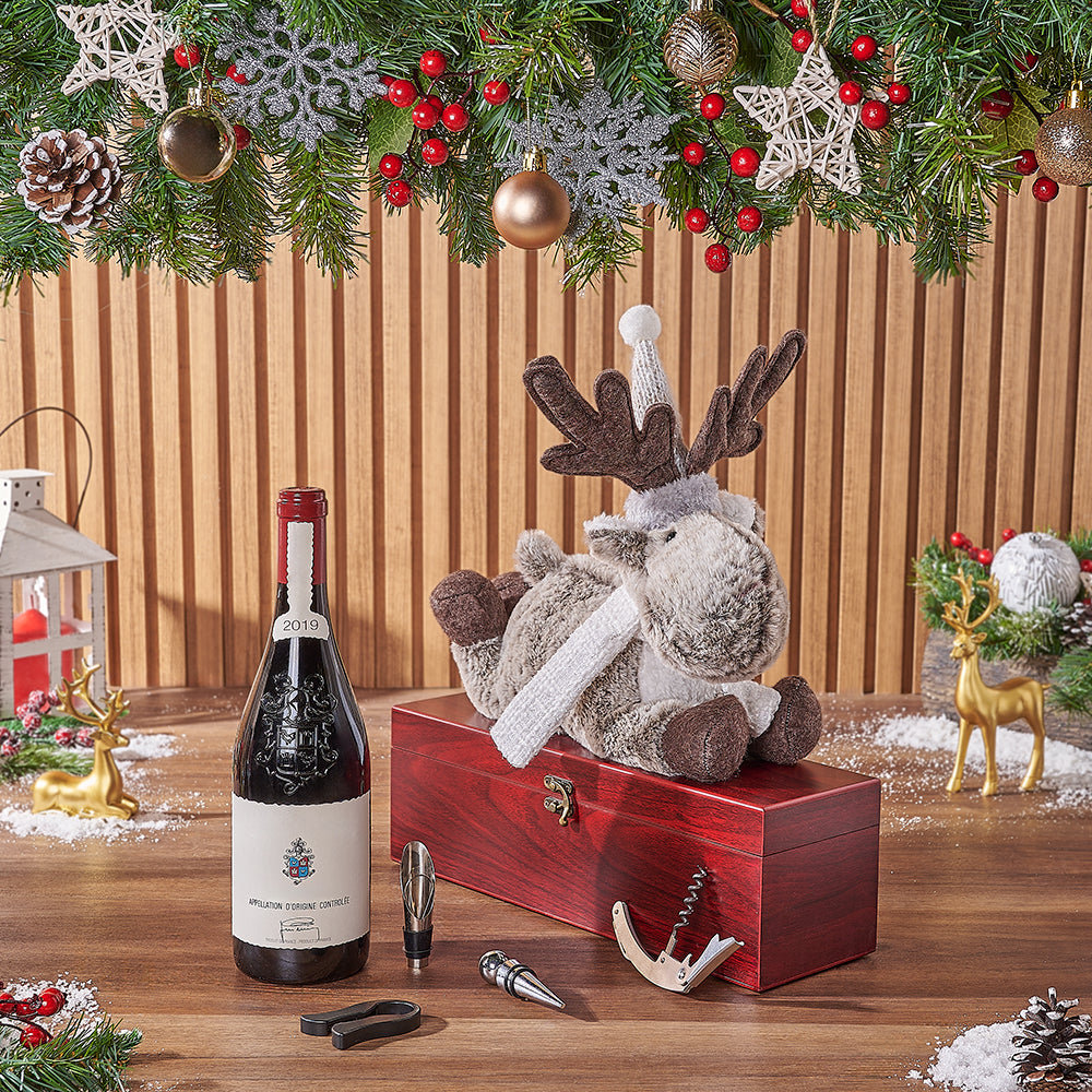 Holiday Reindeer &amp; Cheer Gift Set, wine gift, wine, christmas gift, christmas, Vancouver delivery