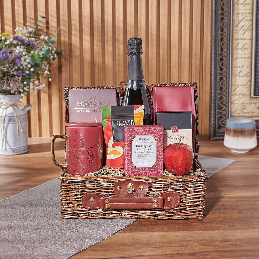 Kosher Champagne & Treats Basket from Vancouver Baskets - Champagne Gift Set - Vancouver Delivery