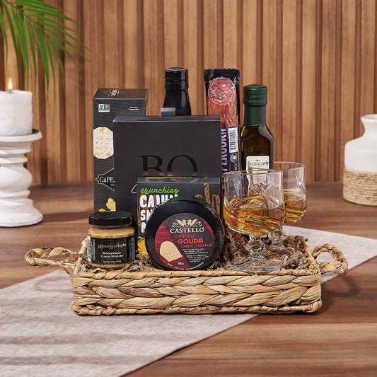 Like A Boss Liquor Gift Basket, liquor gift, liquor, charcuterie gift, charcuterie, chocolate gift, chocolate, Vancouver delivery