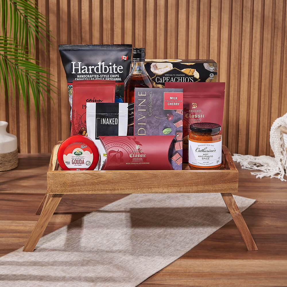 Liquor &amp; Refreshment Gift Tray, liquor gift, liquor, snack gift, snack, Vancouver delivery