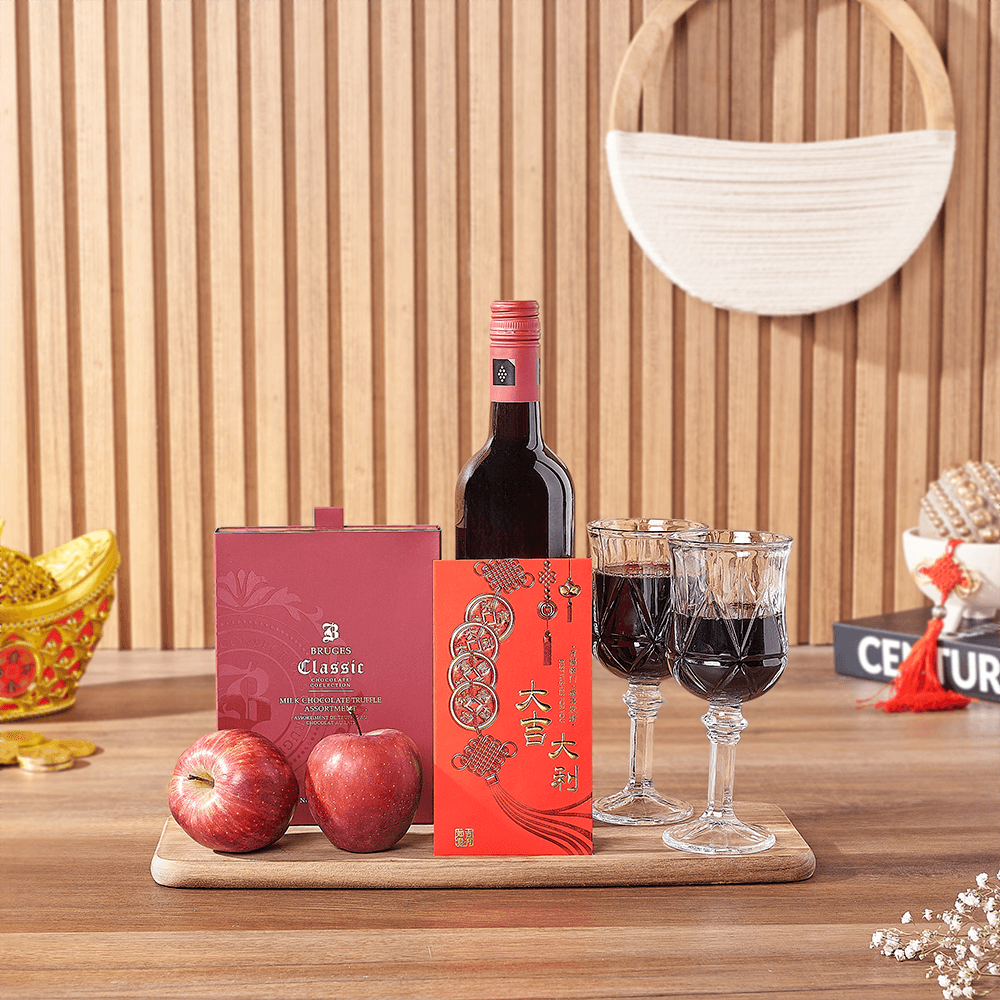 Lunar New Year Wine &amp; Chocolate Gift, wine gift, wine, chinese new year gift, chinese new year, lunar new year gift, lunar new year, Vancouver delivery
