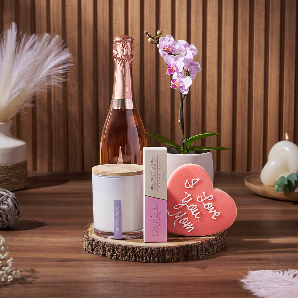 Mother’s Day Confections &amp; Champagne Gift, mothers day gift, mothers day, champagne gift, champagne, sparkling wine gift, sparkling wine, plant gift, plant, Vancouver delivery