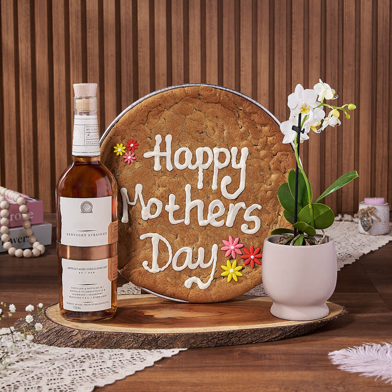 Mother's Day Sweets Gift Set with Liquor, liquor gift, liquor, mothers day gift, mothers day, cookie gift, cookie, plant gift, plant, Vancouver delivery