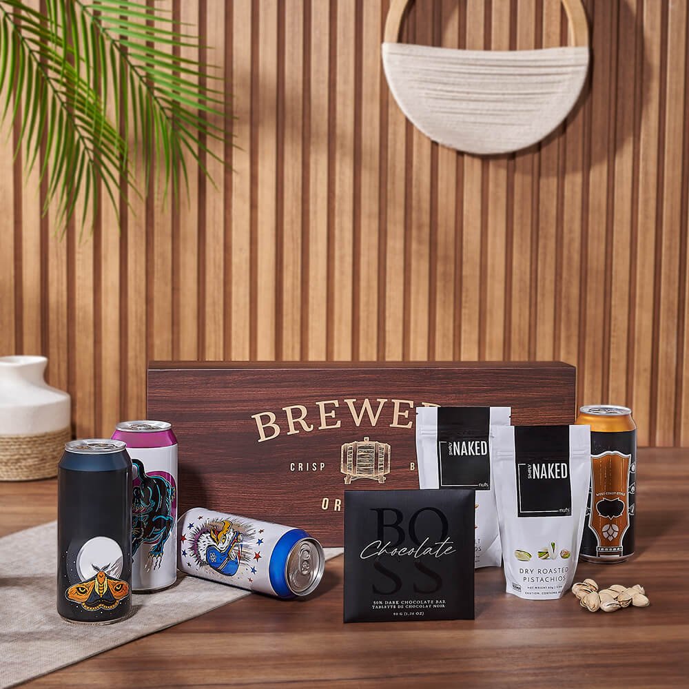 Nuts &amp; Craft Beer Gift Set, beer gift, beer, nuts gift, nuts, chocolate gift, chocolate, Vancouver delivery