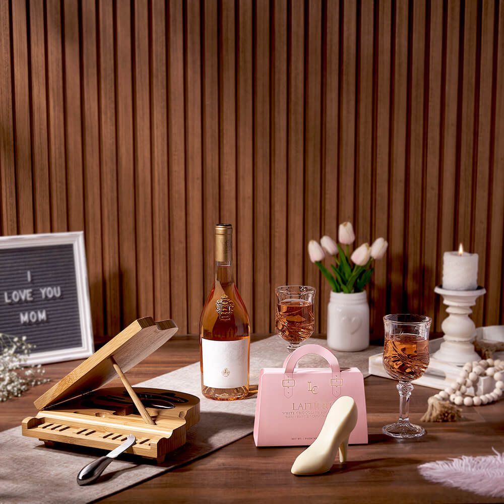 Palmerston Wine &amp; Chocolate Basket For Mom from Vancouver Baskets - Wine Gift Set - Vancouver Delivery.