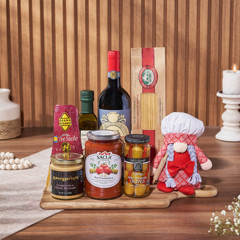 Pasta Chef & Wine Gift Set, wine gift, wine, pasta gift, pasta, gourmet gift, gourmet, Vancouver delivery