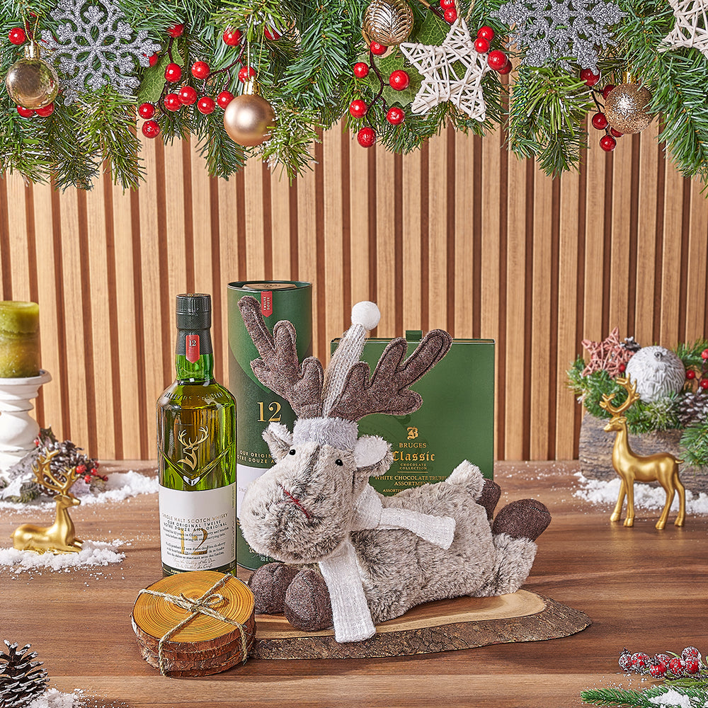 Whiskey and White Chocolate Board – how the gift is presented
