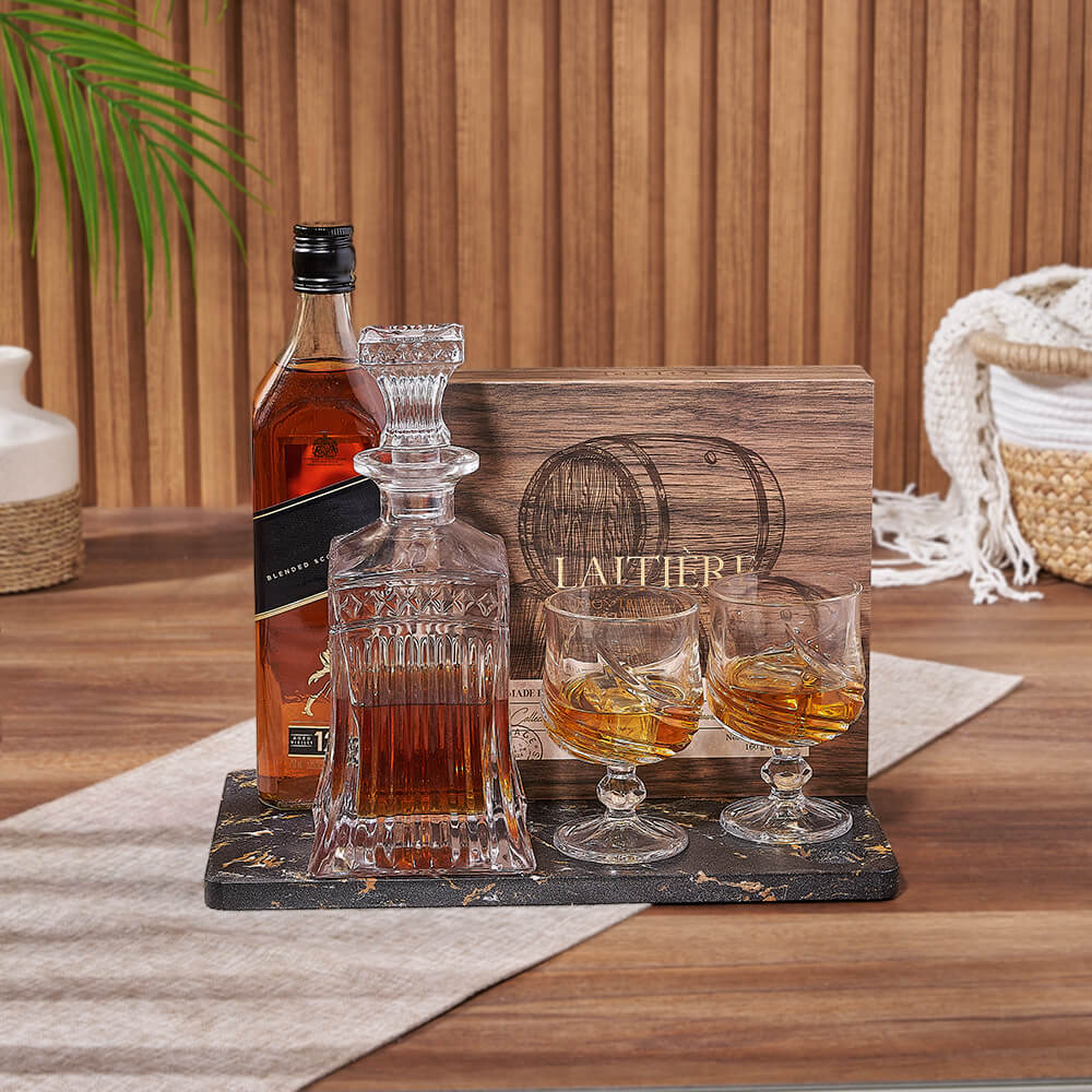 Whiskey Bourbon Truffles Gift Basket – how the gift is presented