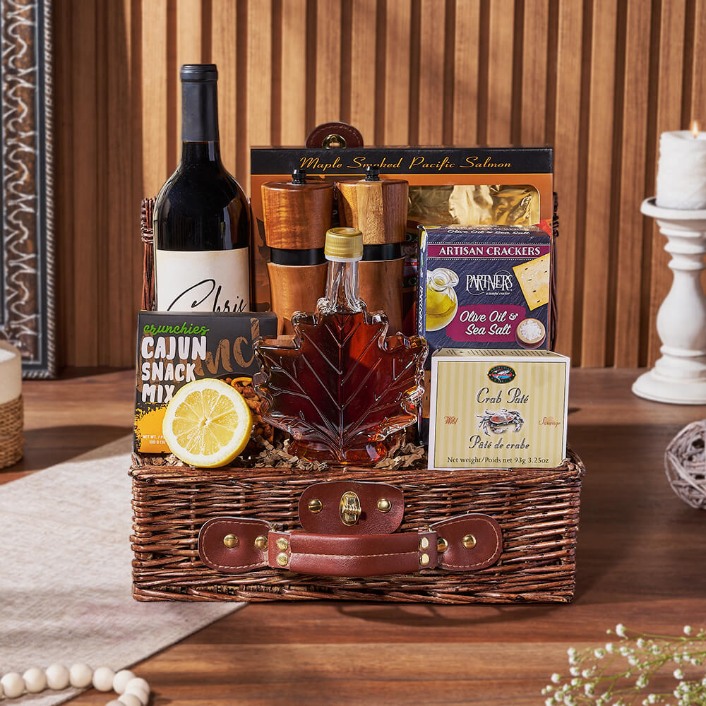 Seafood Wonder &amp; Wine Gift Set, wine gift, wine, seafood gift, seafood, salmon gift, salmon, Vancouver delivery