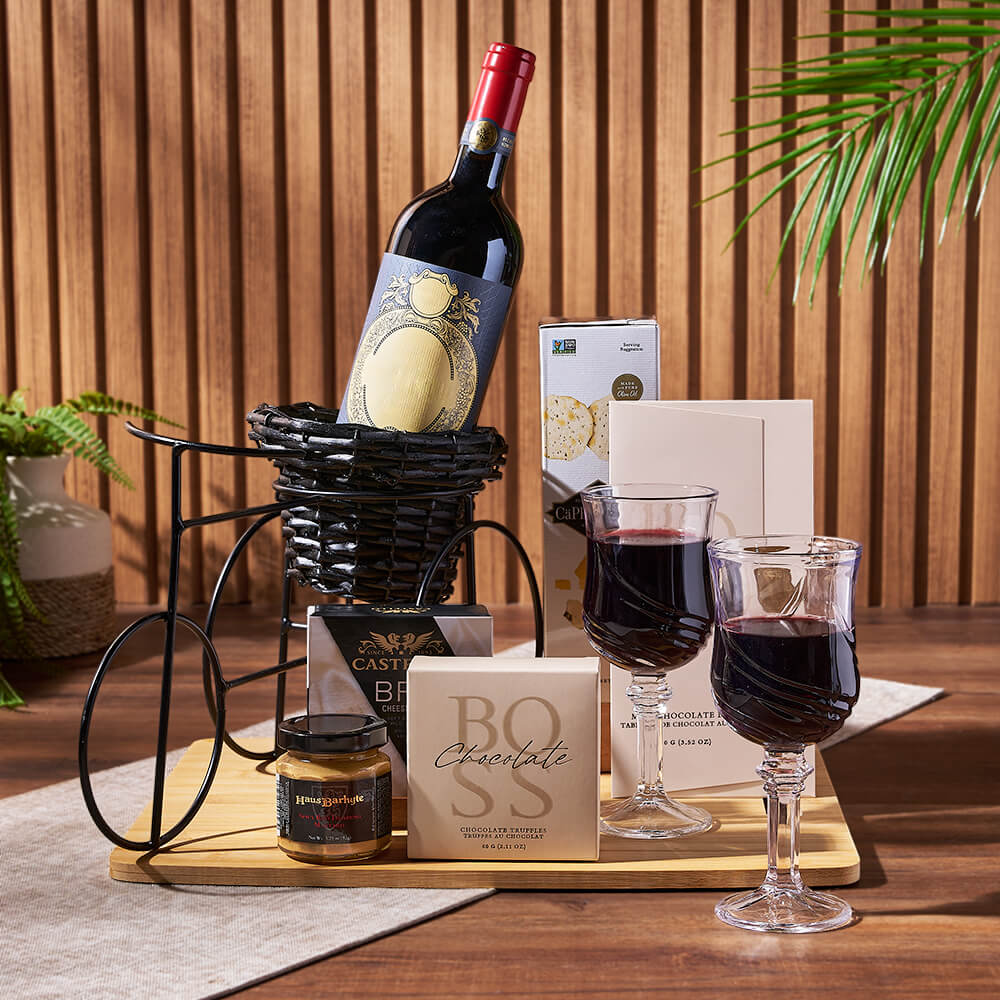 Sensational Wine &amp; Treats for Two Gift, wine gift, wine, cheese gift, cheese, chocolate gift, chocolate, Vancouver delivery