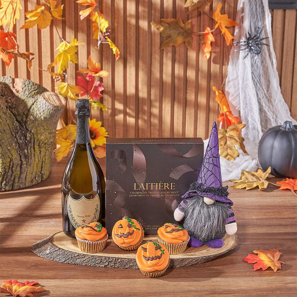 Spooky Champagne & Cupcake Gift Set, champagne gift, champagne, sparkling wine gift, sparkling wine, cupcake gift, cupcake, halloween gift, halloween, Vancouver delivery