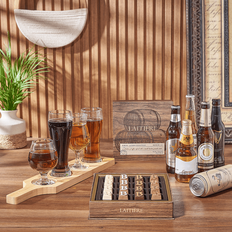 Sweet Truffle & Beer Flight, beer flight gift, beer flight, beer gift, beer, chocolate gift, chocolate, Vancouver delivery