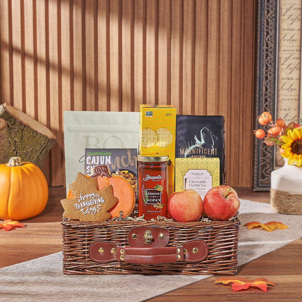 Thanksgiving Fruit &amp; Snacks Bounty, thanksgiving gift, thanksgiving, cookie gift, cookie, tea gift, tea, Vancouver delivery