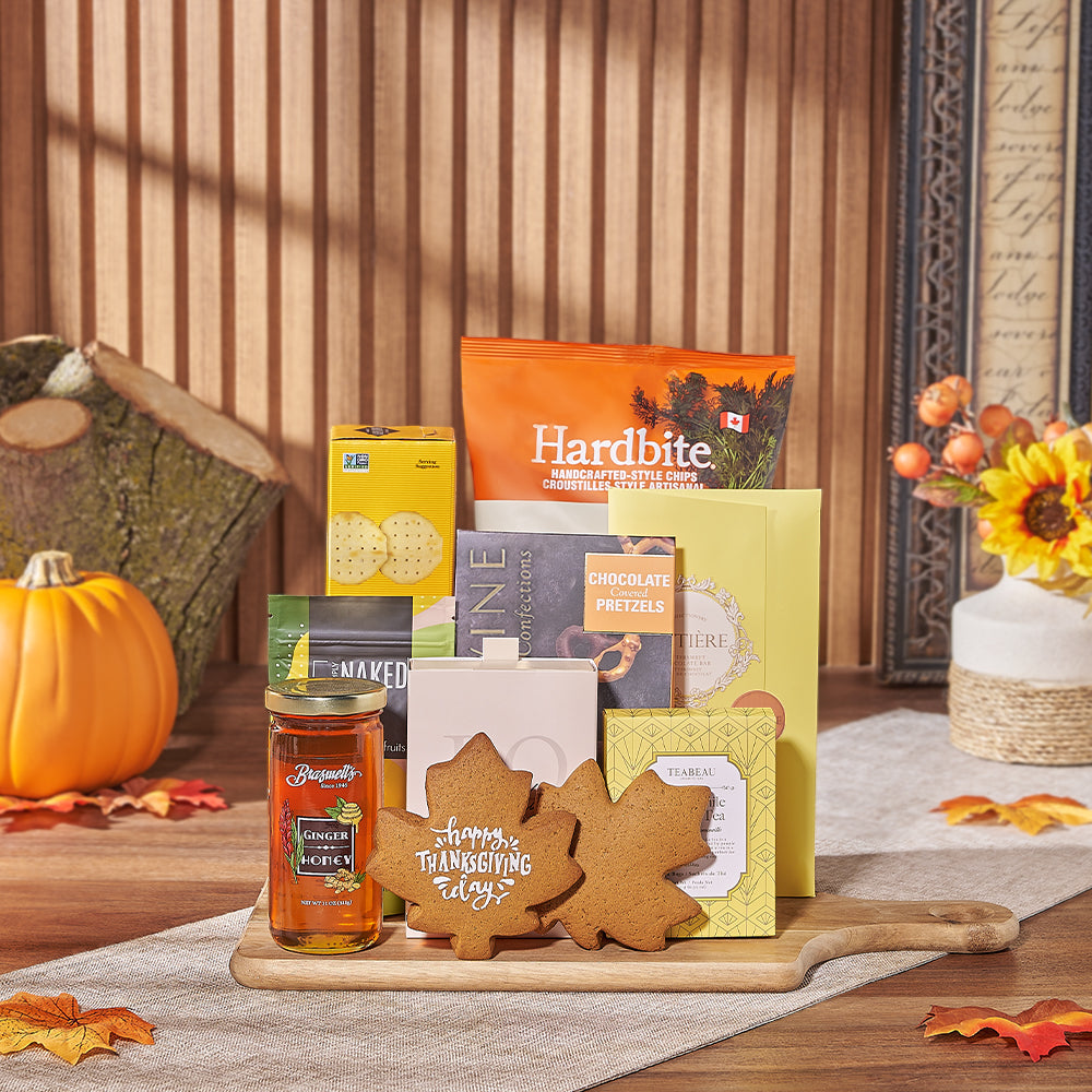 Thanksgiving Tea &amp; Treat Gift, thanksgiving gift, thanksgiving, tea gift, tea, chocolate gift, chocolate, cookie gift, cookie, Vancouver delivery