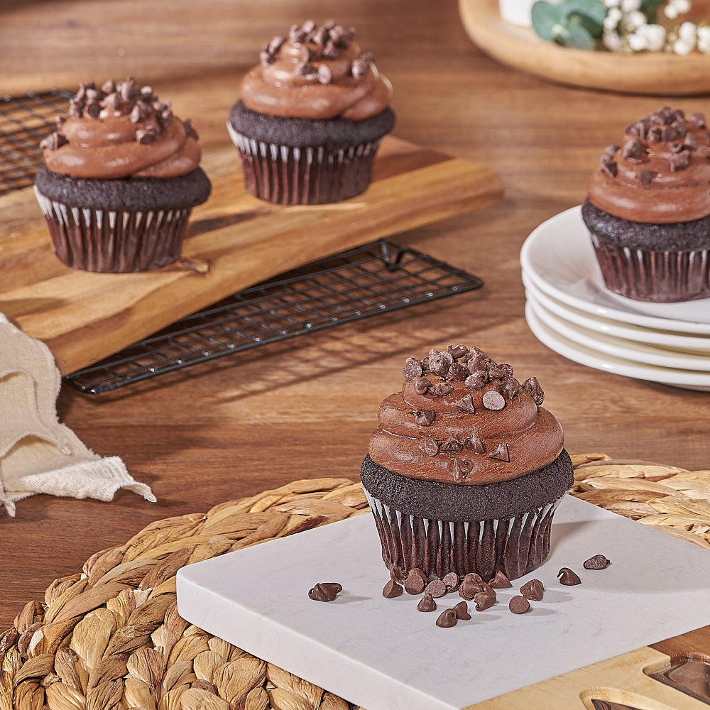 Spelt Flour Vegan Chocolate Cupcakes – how the gift is presented