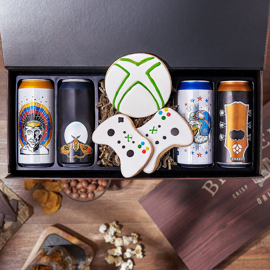 Video Game & Craft Beer Box, beer gift, beer, gaming gift, gaming, cookie gift, cookie, Vancouver  delivery