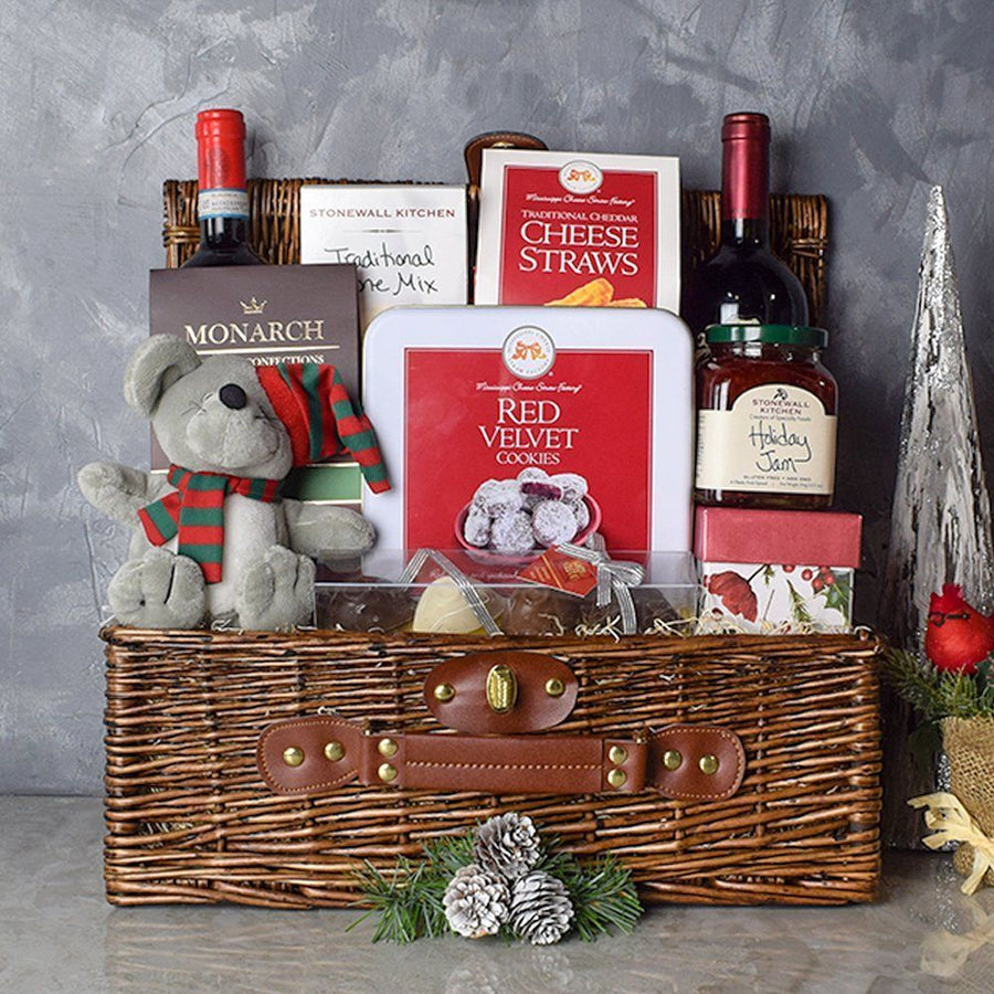 Ample Holiday Wine & Treats Basket - Vancouver Baskets - Vancouver Baskets Delivery