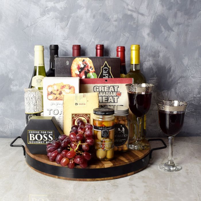 Beaconsfield Deluxe Wine Crate - Vancouver Baskets - Vancouver Baskets Delivery