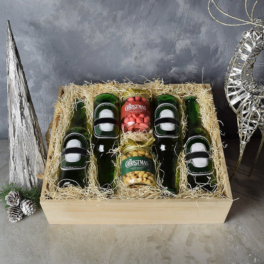 Beer & Nuts Crate - Vancouver Baskets - Vancouver Baskets Delivery