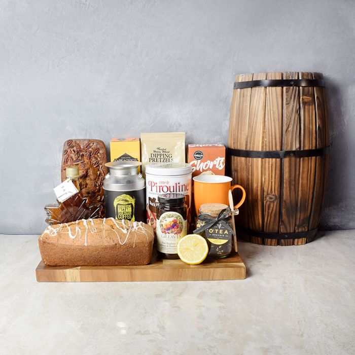Coffee, Tea & Treats Gift Set from Vancouver Baskets - Gourmet Gift Basket - Vancouver Delivery.