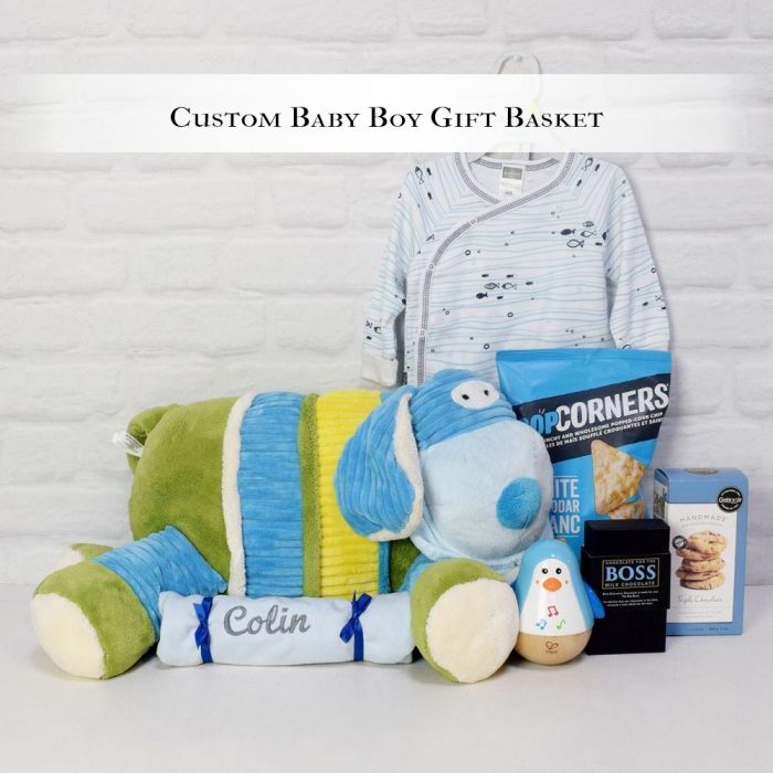 Custom Baby Boy Gift Basket from Vancouver Baskets - Vancouver Delivery