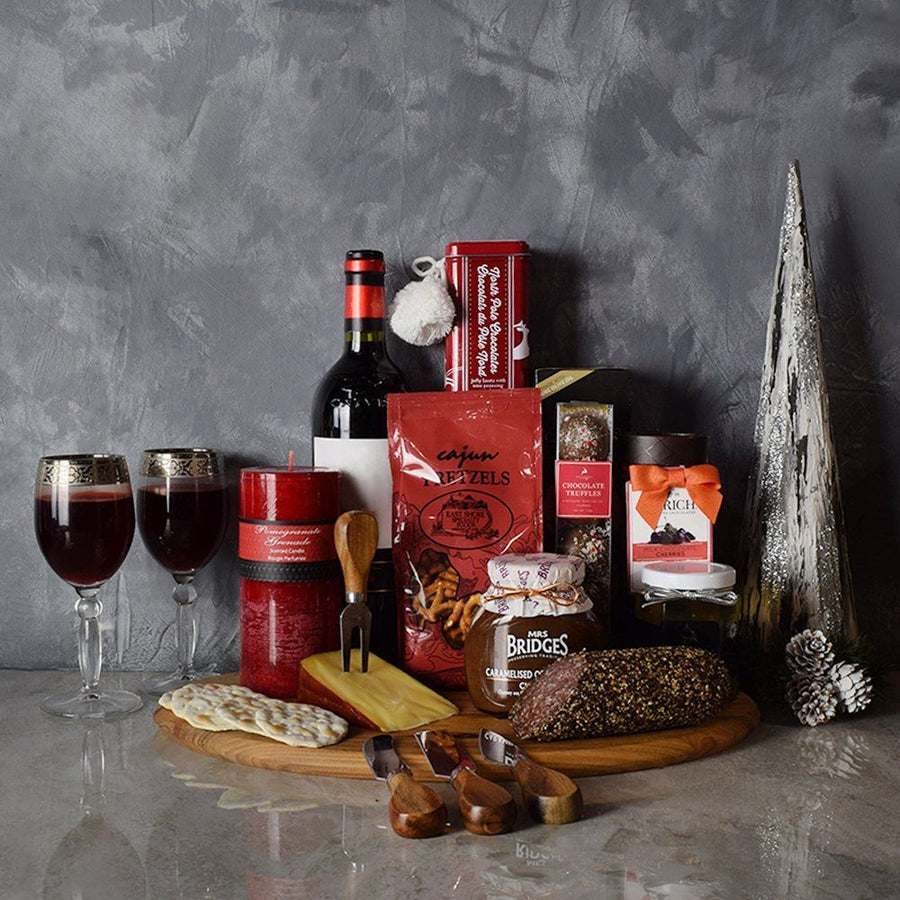 Deluxe Yuletide Wine & Cheese Gift Basket from Vancouver Baskets - Vancouver Delivery