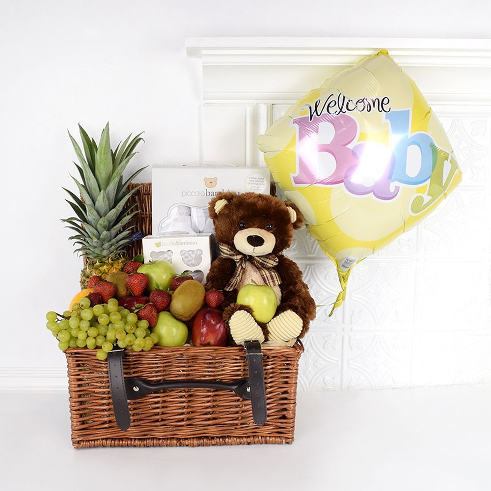 Baby Shower Fruit Basket – how the gift is presented