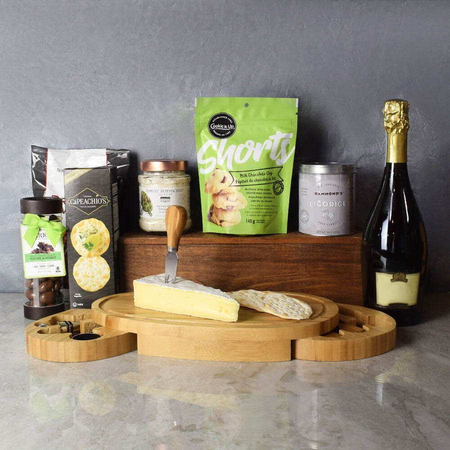 A wonderful gift for Rosh Hashanah or any other occasion, the Kosher Champagne Party Crate from Vancouver Baskets - Vancouver Delivery