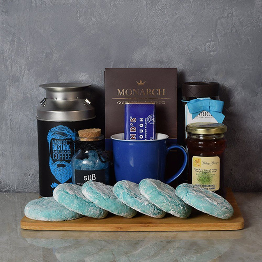 Celebrate Hanukkah or any other occasion with the Kosher Coffee & Cookies Gift Basket from Vancouver Baskets - Vancouver Delivery