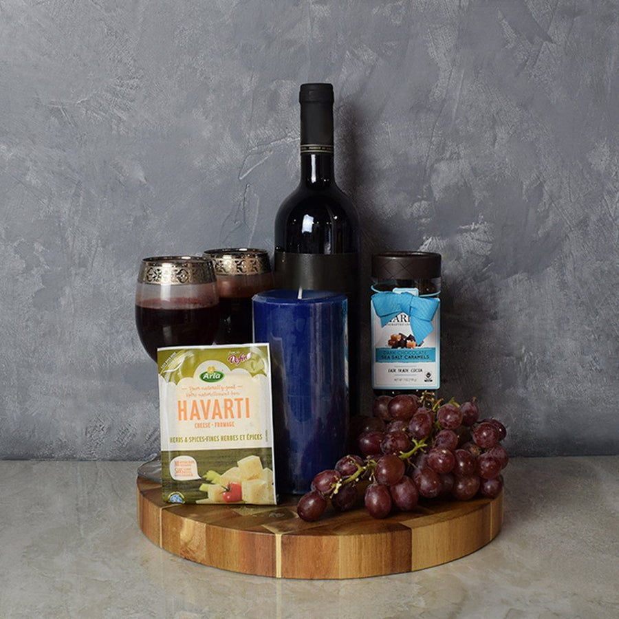 Kosher Wine & Cheese Gift Basket from Vancouver Baskets - Wine Gift Set - Vancouver Delivery.