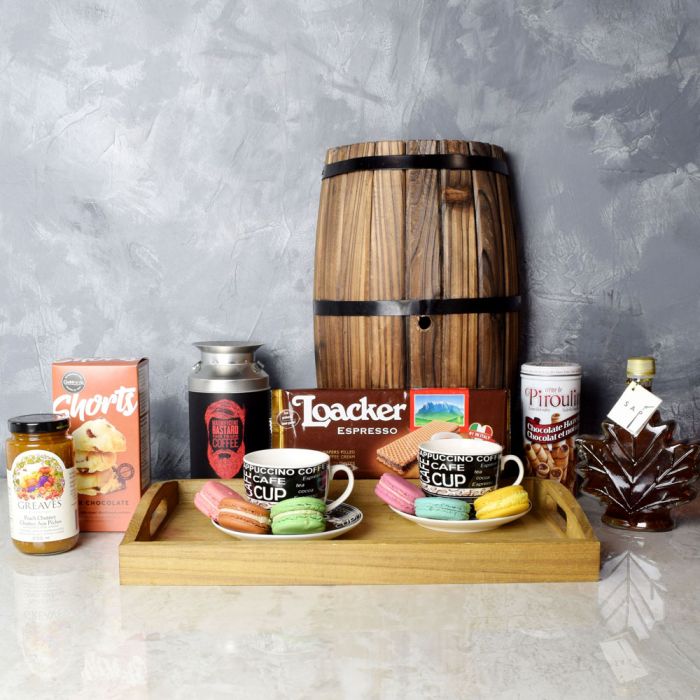 Maple, Coffee & Macaron Gift Set from Vancouver Baskets - Vancouver Delivery