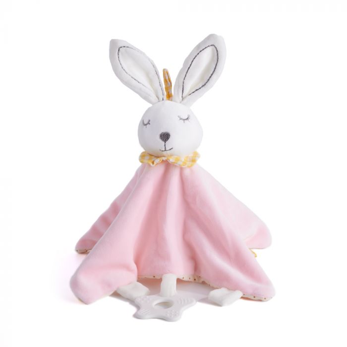 Pink Plush Bunny Blanket from Vancouver Baskets - Plush Gift - Vancouver Delivery.