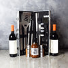 The Summer Nights BBQ Gift Set combines a superb selection of savoury barbecue seasonings, barbecue sauce and two bottles of wine. Also featured in this gift set is an essential selection of tools and accessories that any griller will need when it comes to barbequing. This is a phenomenal bbq gift set for any griller and is the perfect gift for a host or hostess for those summer bbq get-togethers from Vancouver Baskets - Vancouver Delivery
