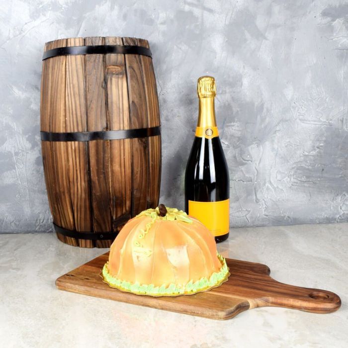 The Great Pumpkin Cake & Champagne Gift Set from Vancouver Baskets - Vancouver Delivery