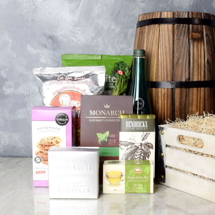 The Sparkling Snack Gift Crate from Vancouver Baskets - Vancouver Delivery 