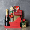 Treats & Champagne Sleigh Basket from Vancouver Baskets - Christmas Gift Basket - Vancouver Delivery.