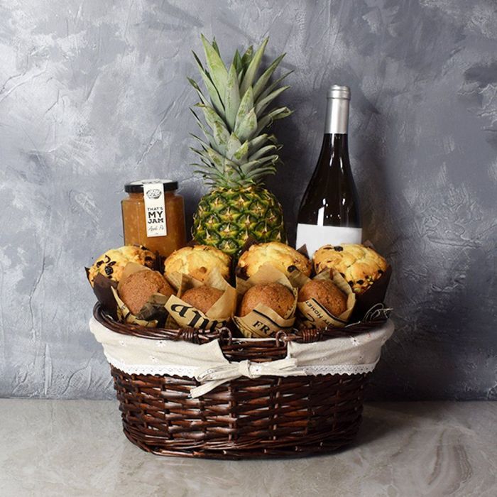 Tropical Muffin Gift Basket from Vancouver Baskets - Wine Gift Basket - Vancouver Delivery.