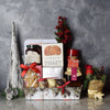 Wonderful Christmastime Gift Basket is a great gift idea for anyone who’s hard to shop for. Featuring an assortment of gourmet snacks sure to satisfy just about any craving, it’s a gift that’s sure to brighten someone’s Christmas. Included in this basket are chocolate truffles, toast crackers, red velvet cookies, jam, organic honey, Christmas tea, and more from Vancouver Baskets - Vancouver Delivery