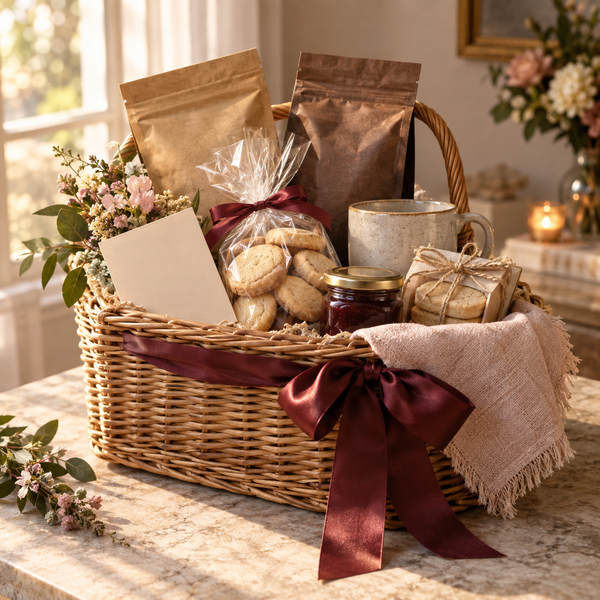 Slow Sunday Morning — anniversary gift direction, illustrative; contents vary