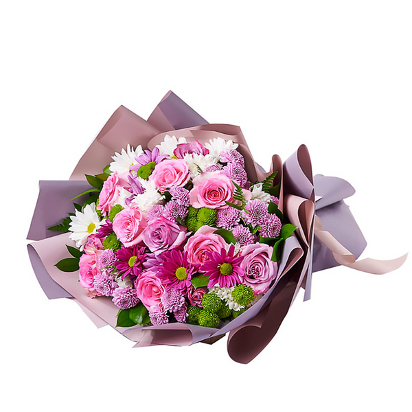 Romantic — flowers gift direction, illustrative; contents vary